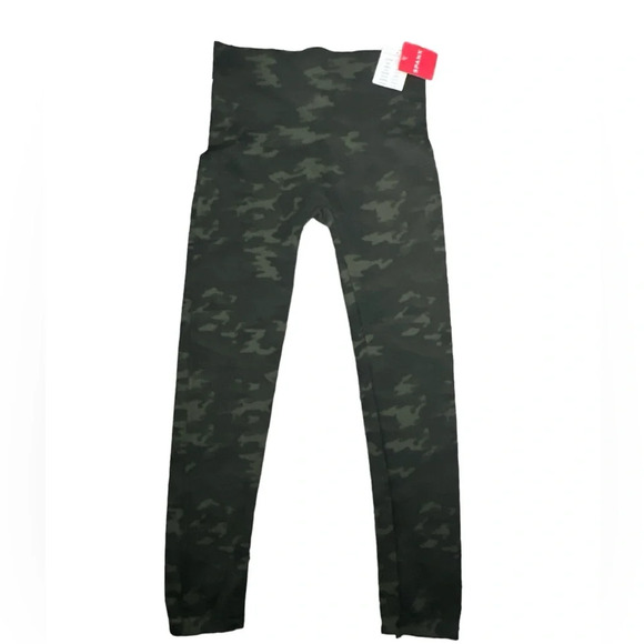 Spanx Look At Me Now High Waisted Stretch Leggings Pants Camo Green Size Small - Picture 10 of 13
